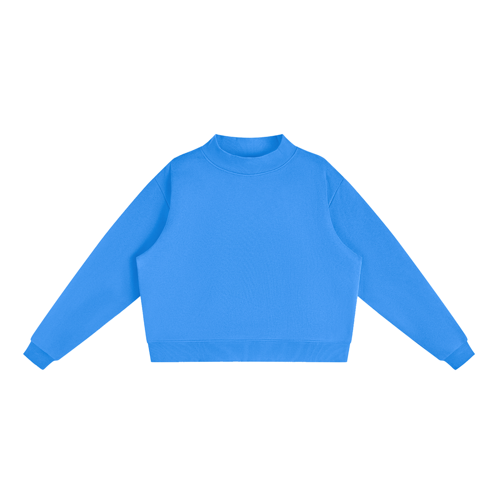 Essential Fleece Mock-Neck Crew Sweatshirt