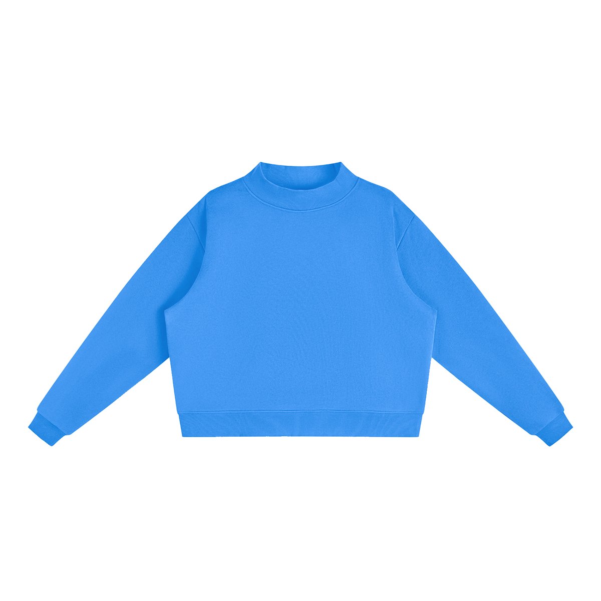 Essential Fleece Mock-Neck Crew Sweatshirt