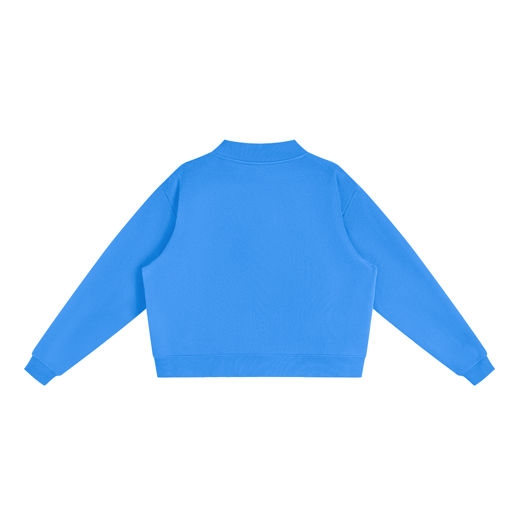 Essential Fleece Mock-Neck Crew Sweatshirt