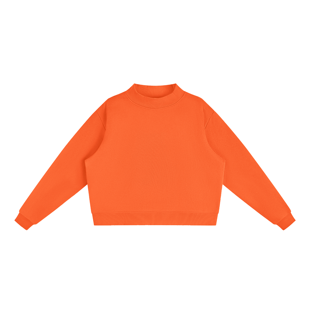 Essential Fleece Mock-Neck Crew Sweatshirt
