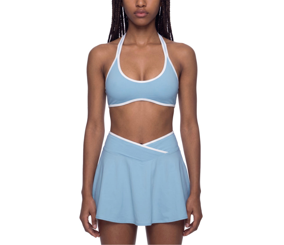 Women's sky blue halter top