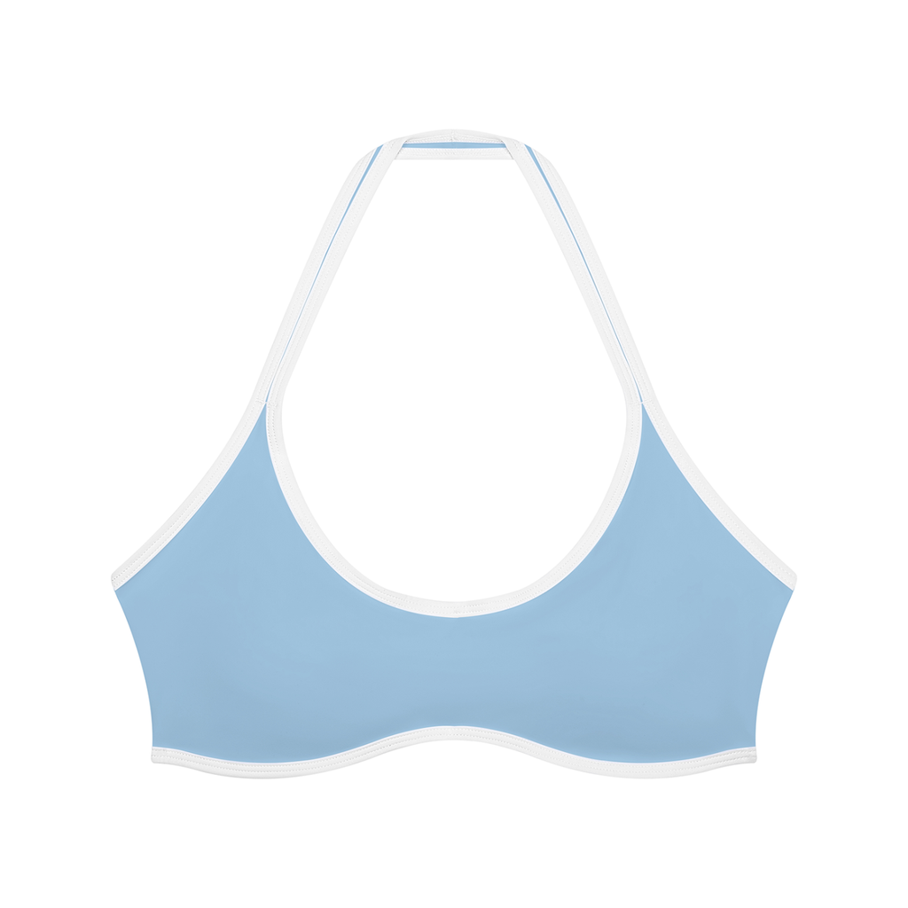 Women's sky blue halter top