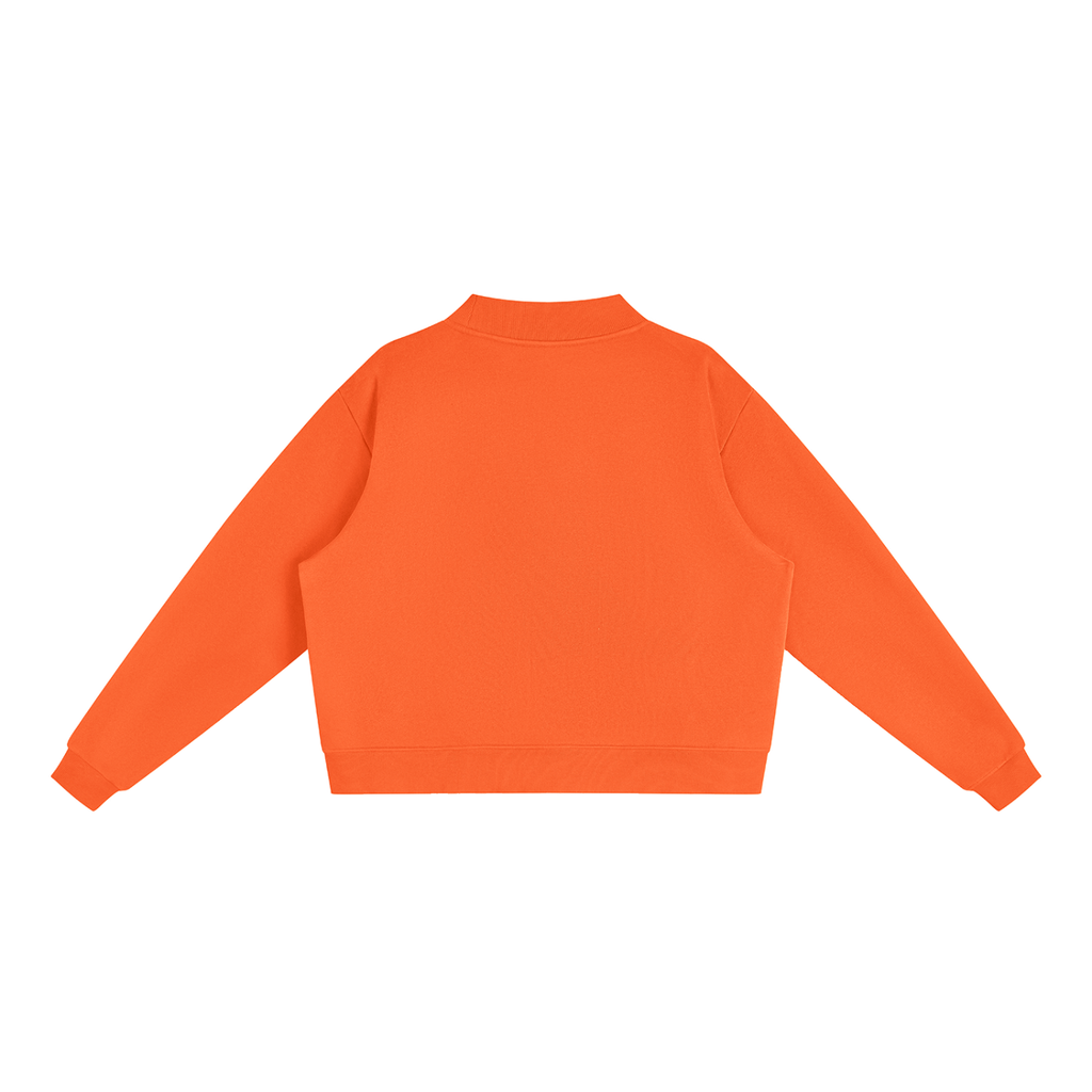 Essential Fleece Mock-Neck Crew Sweatshirt
