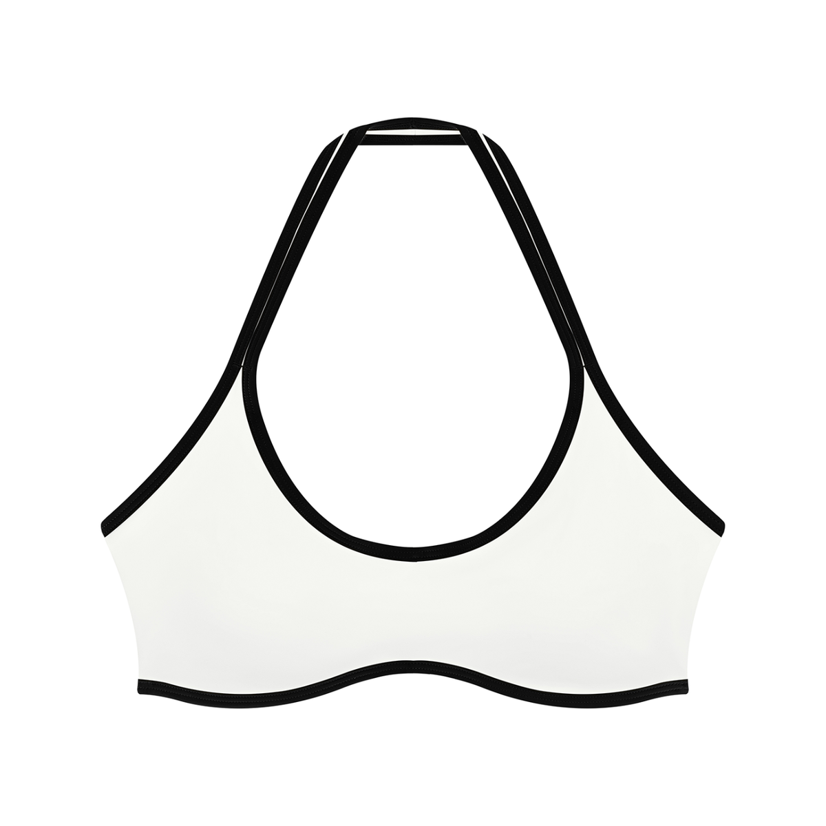 Women’s black and white halter top