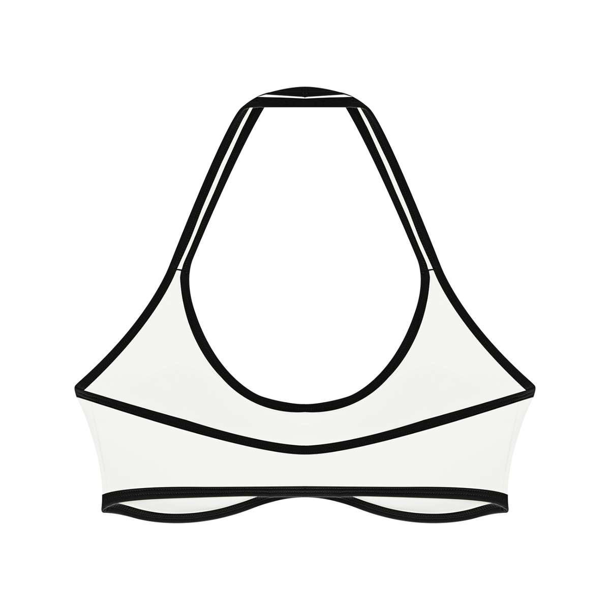Women’s black and white halter top
