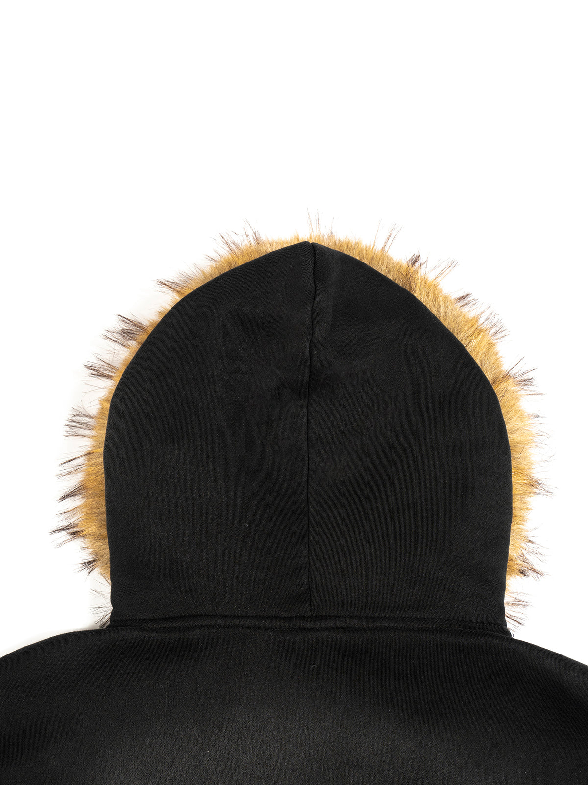 Sun Fade Boxy Detachable Fur Hoodie